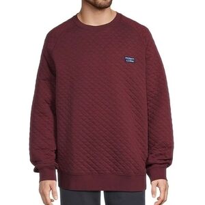 L.L. Bean Red Quilted Traditional FitCrewneck Sweatshirt Men's size large